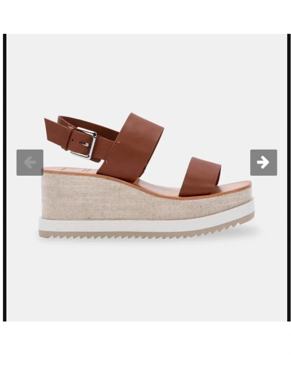 Dolce Vita Tan Leather Platform Sandals